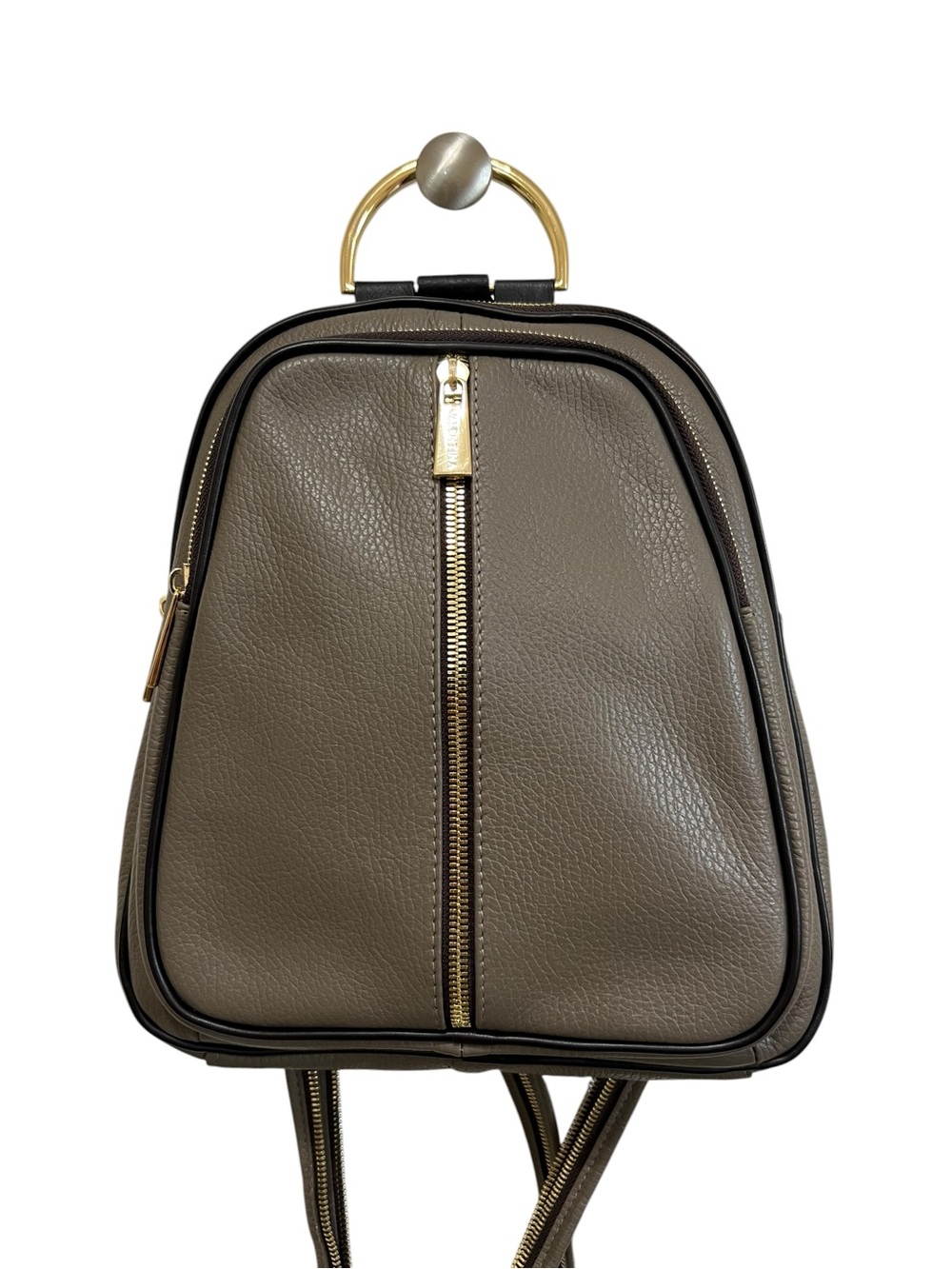 Valentina Convertible Leather Backpack Taupe